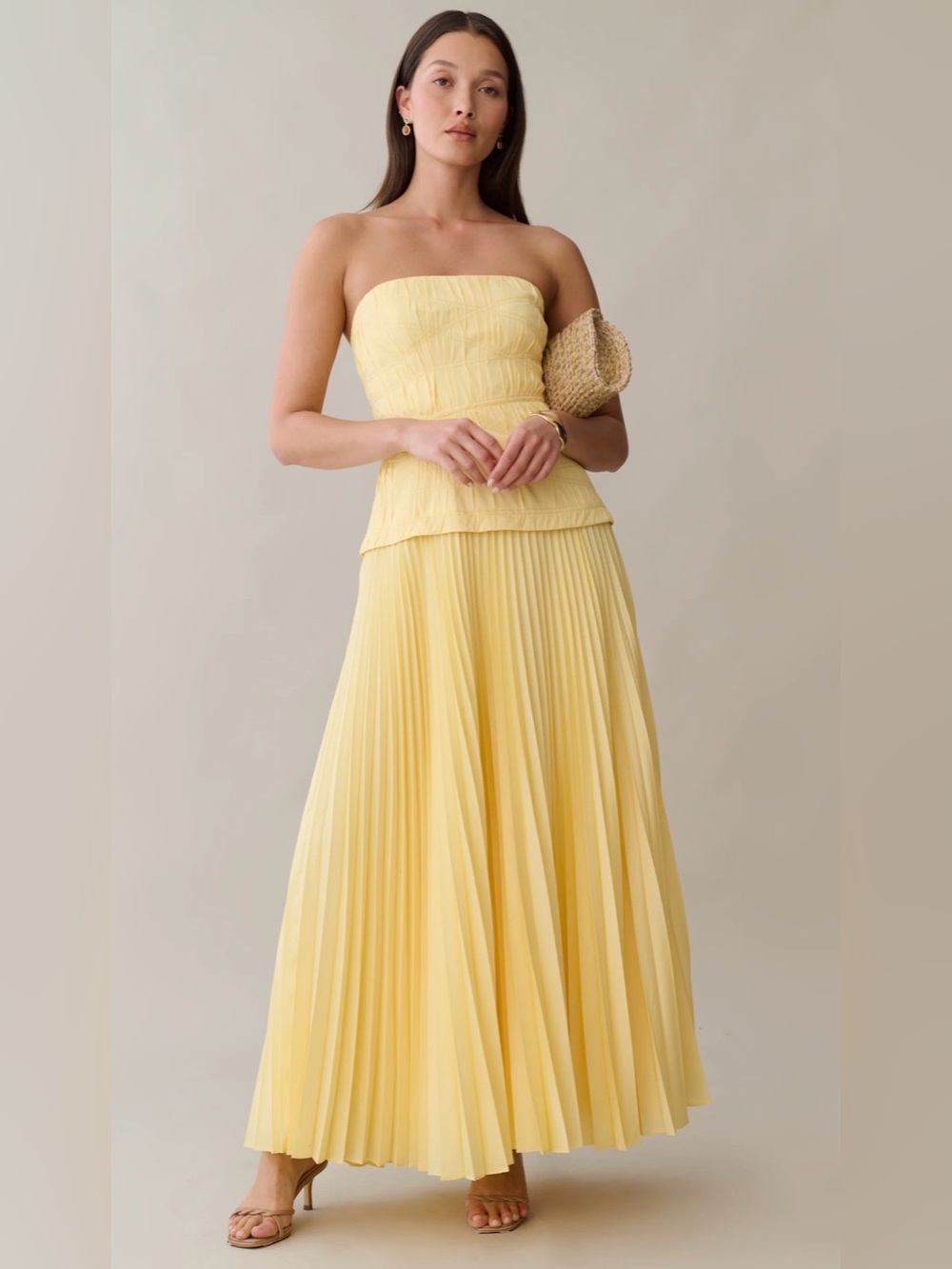 Few Moda o.p.t NWT Strapless Yellow Ada Dress